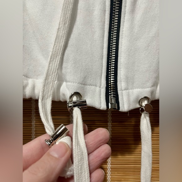 HALFHEART white cropped zip up NWT, size S - Picture 5 of 5